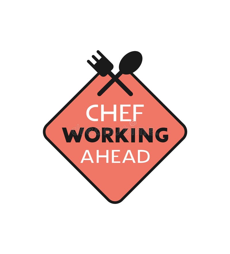 Chef work symbol stock illustration