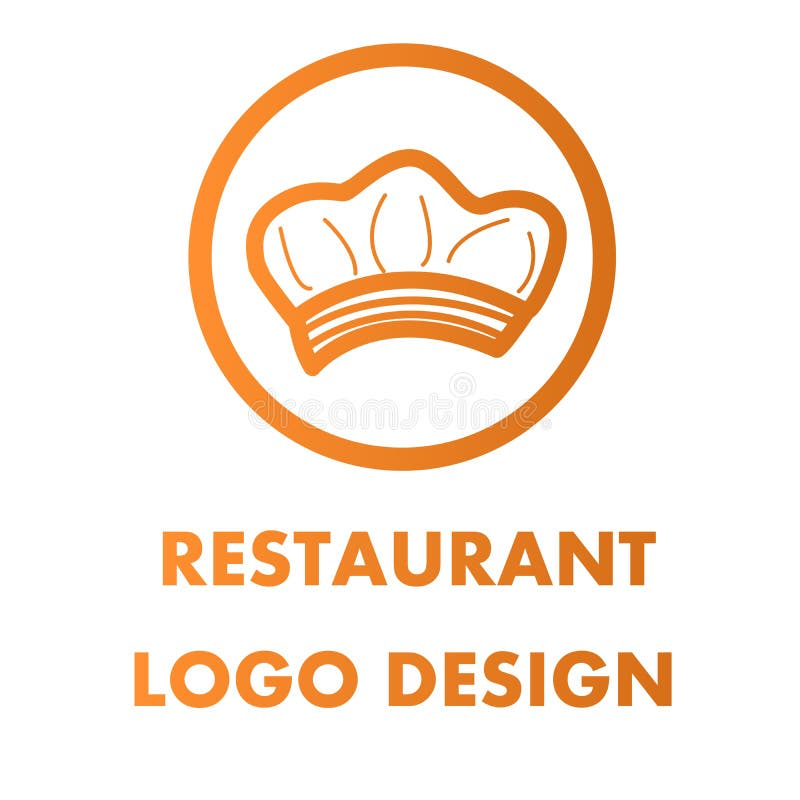 Chefhutlogovektor-Designisolat auf weißem Hintergrund lizenzfreie abbildung Chefhutlogovektor-Designisolat auf weißem Hintergrund lizenzfreie abbildung