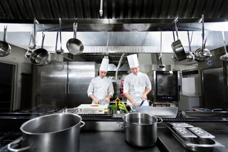 Chefs Prepare Delicious Dishes in the Kitchen Stock Photo - Image of ...