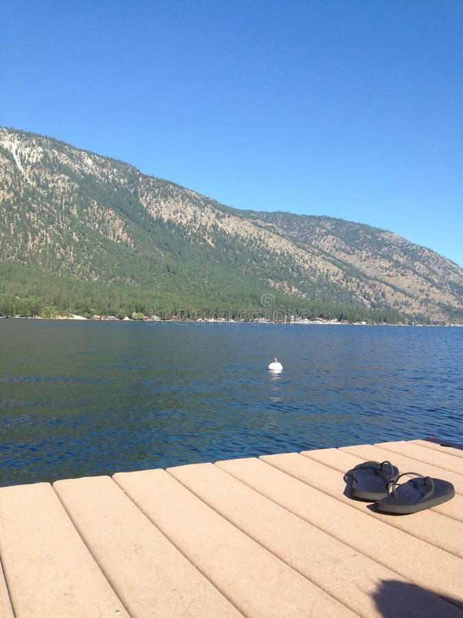 Chelan stock photo. Image of dock, chelan, lake, morning 81123682