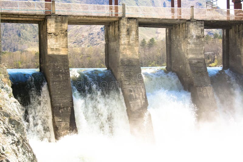 Chemal Hydroelectric Power Station stock photography