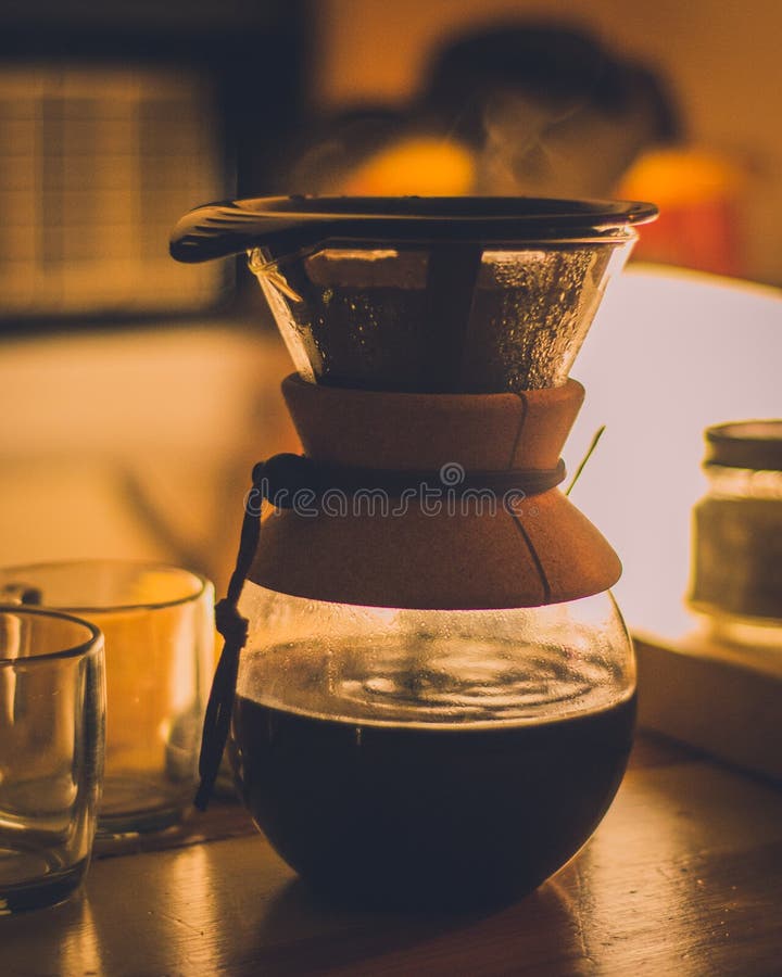 Chemex Coffee Maker on Warm Light Stock Image Image of steamy, warm