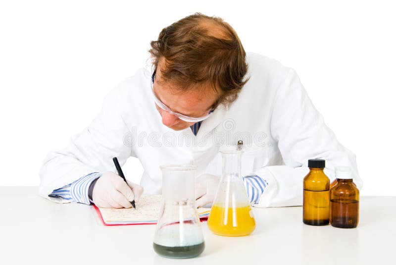 Chemical Analyst Working On Examination Of Samples Stock Image Image