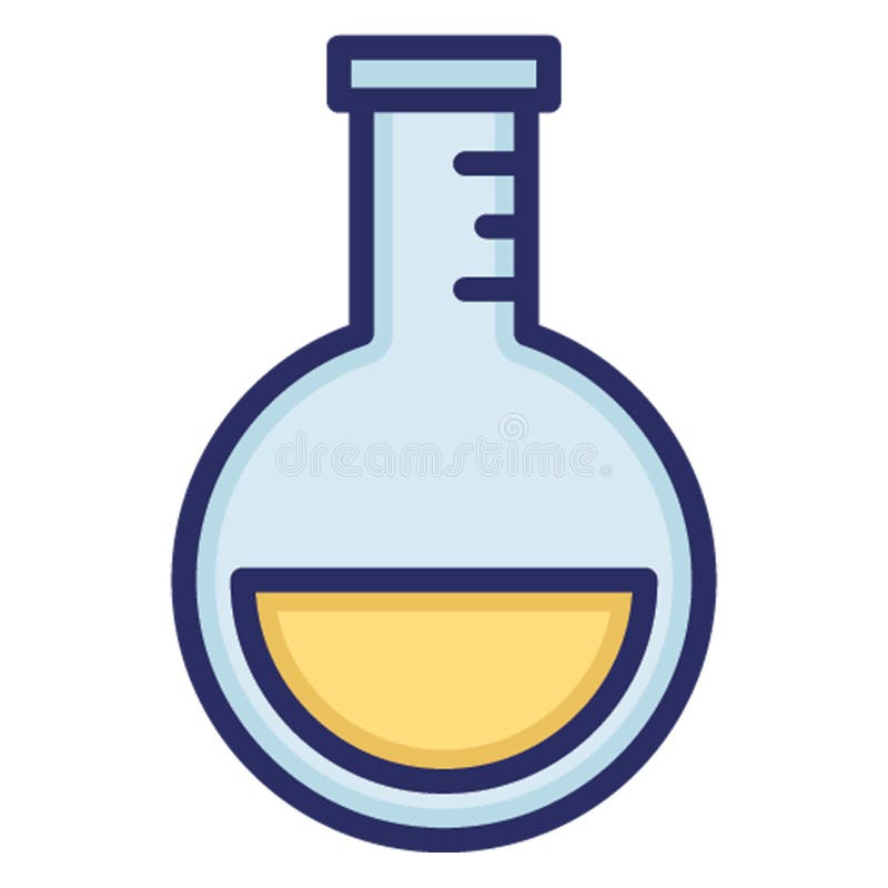 Chemical, Conical Flask Isolated Vector Icon Which Can Easily Modify or