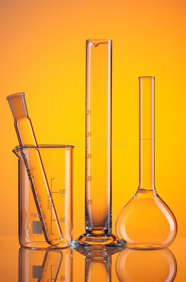 Chemistry Glass with Colored Substance Stock Image Image of flask
