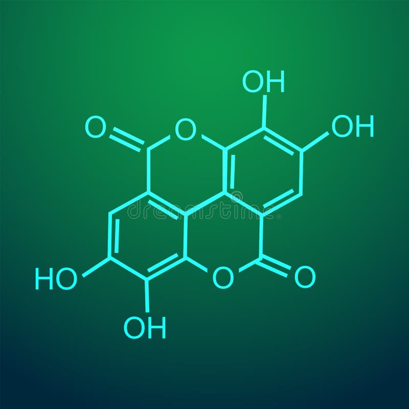 Chemical Formula Consisting of Benzene Rings. Vector Illustration Stock