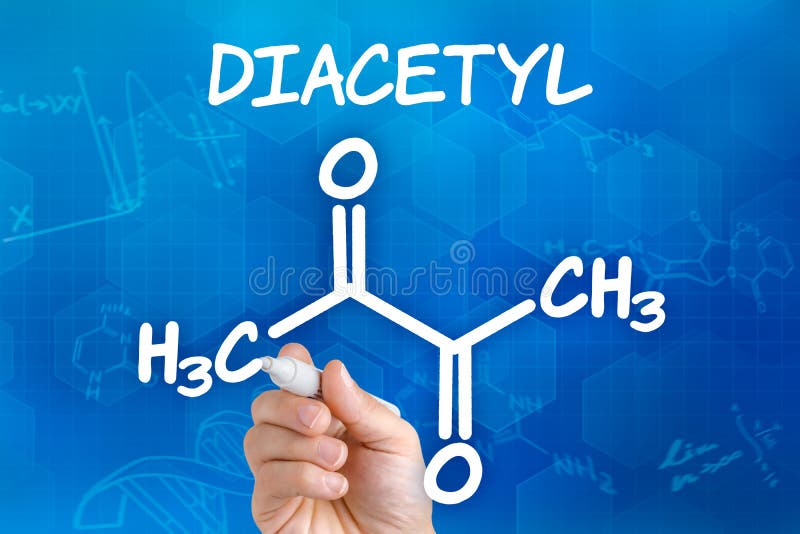 Chemical Formula of Diacetyl Stock Illustration Illustration of