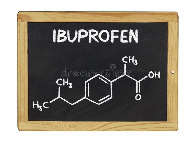 Chemical formula of ibuprofen stock illustration Chemical formula of ibuprofen stock illustration