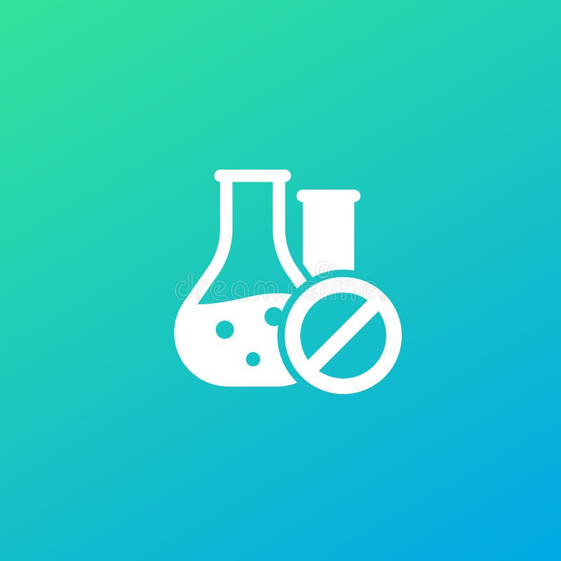 Chemical free or no additives vector icon royalty free illustration