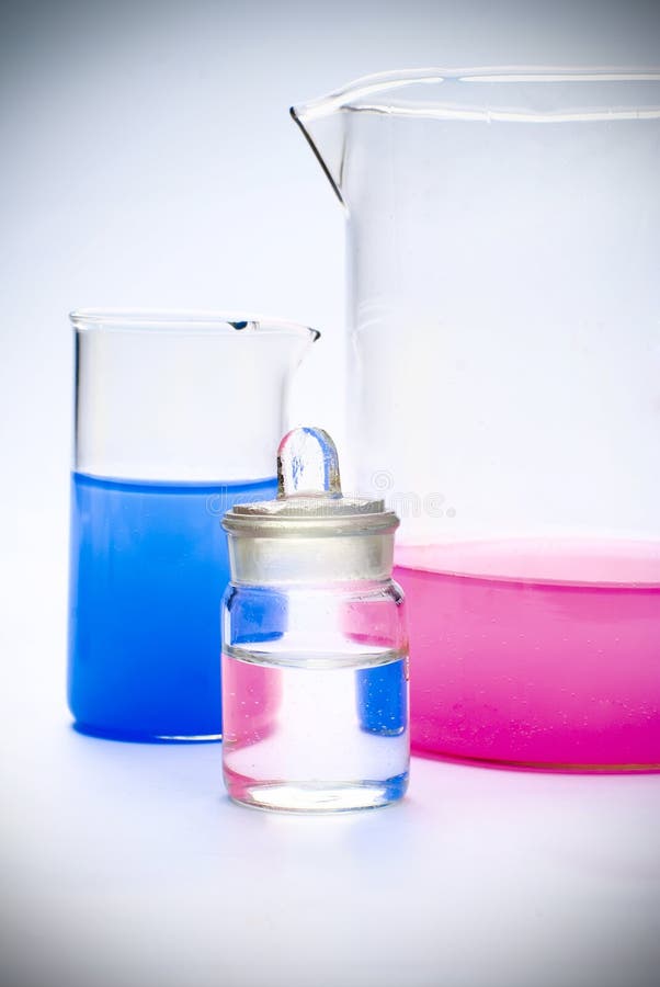 Chemical glassware with solution