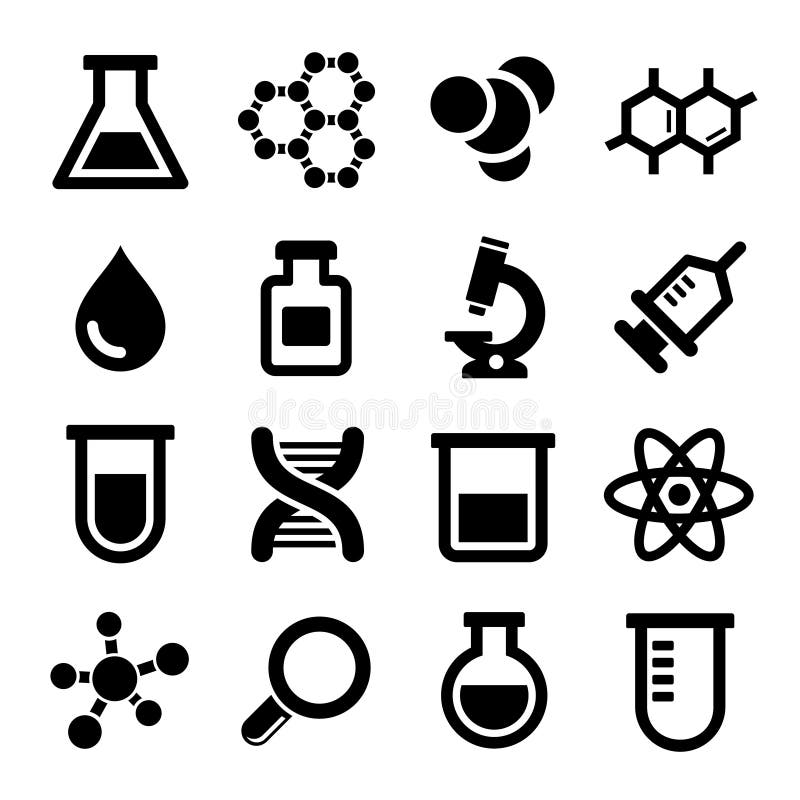 Chemical icons set