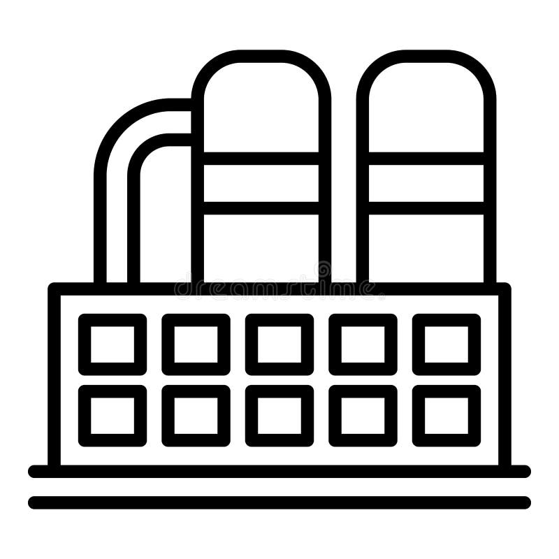 Chemical industry icon, outline style