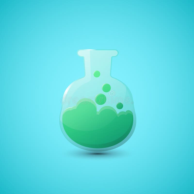 Chemical laboratory flask stock vector. Illustration of measurement