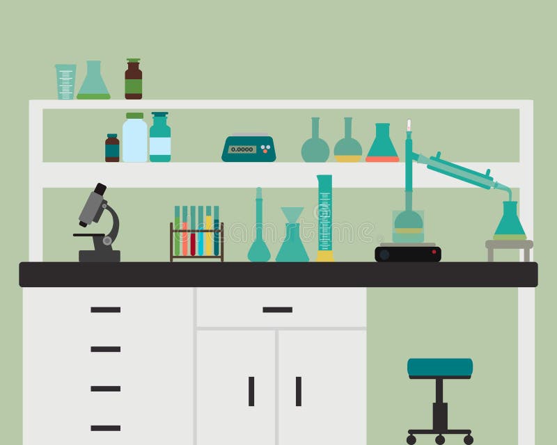 Chemical Laboratory royalty free illustration