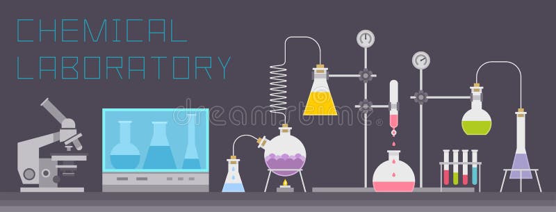 Chemical Laboratory stock illustration