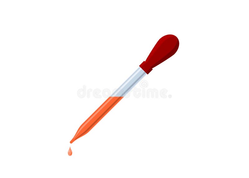 Chemical Pipette. Simple Flat Illustration. Stock Vector Illustration