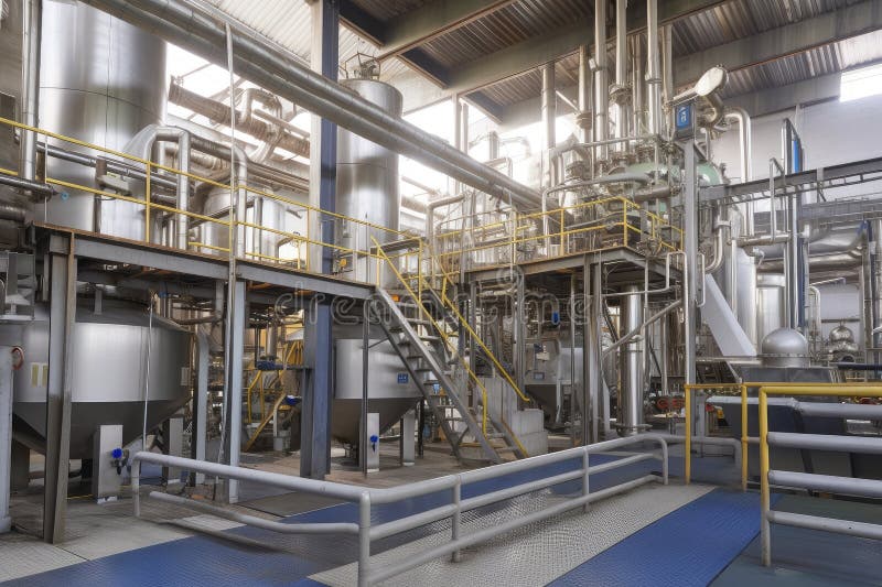 Chemical Processing Plant, with Massive Amounts of Raw Materials Being