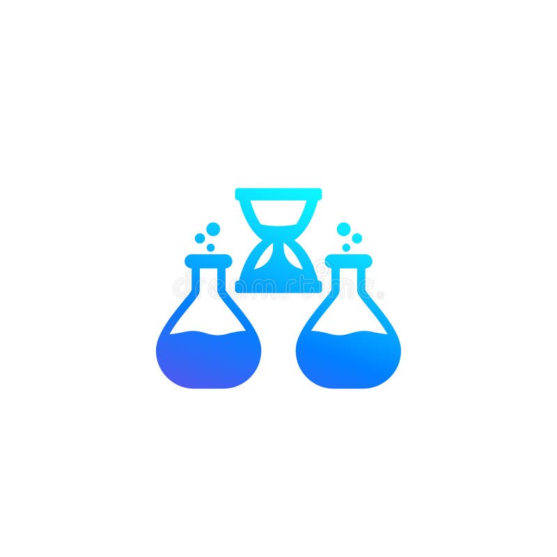 Chemical Reaction Duration Icon, Vector Stock Vector - Illustration of  experiment, test: 185561415