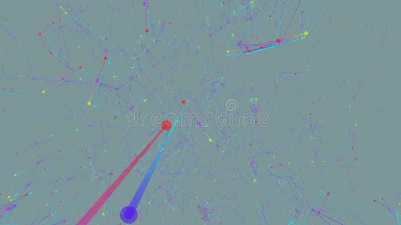 Chemical reactions. Abstract plexus background for different events and projects. Seamless loop. stock illustration