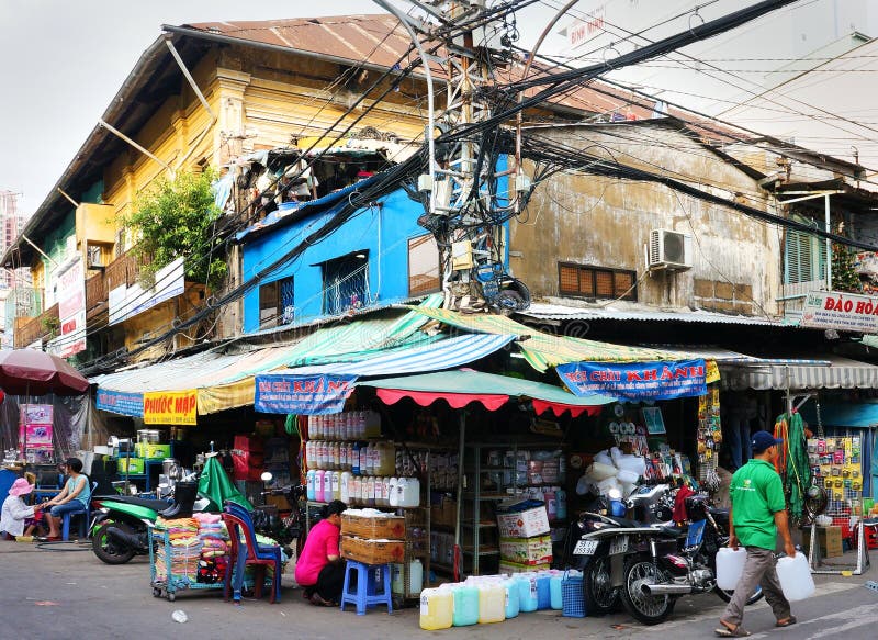 Chemical store, Kim Bien market royalty free stock images Chemical store, Kim Bien market royalty free stock images