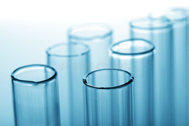 Chemical test tubes stock photography