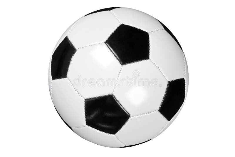 Chemin de découpage d'isolement par football photographie stock libre de droits Chemin de découpage d'isolement par football photographie stock libre de droits