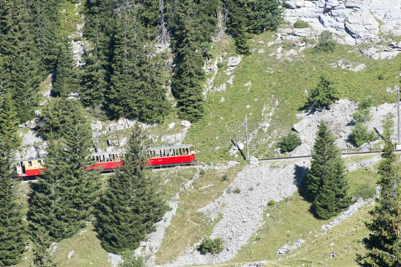 Chemin de fer de Schynige Platte image stock Chemin de fer de Schynige Platte image stock