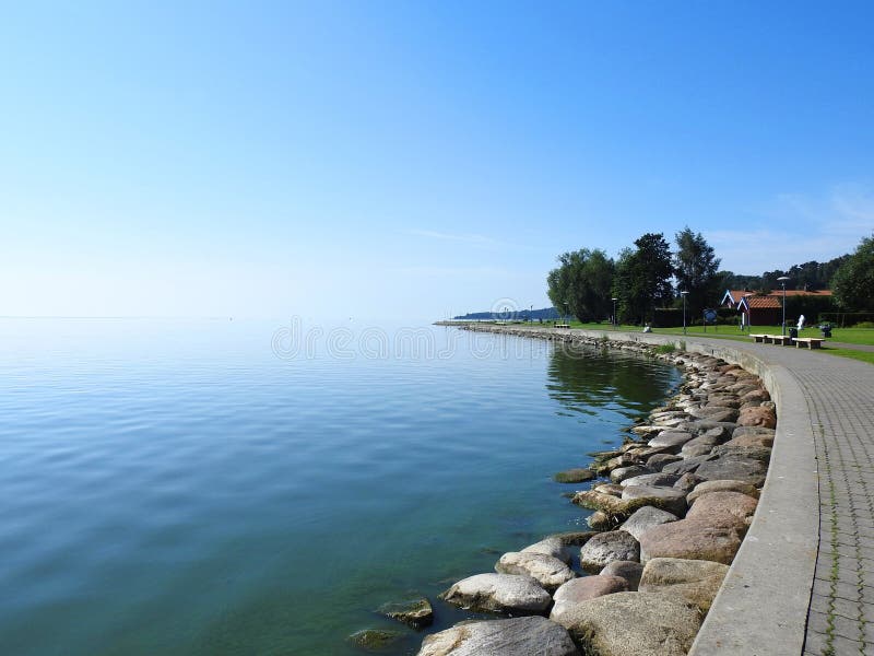 Beautiful walking path near Curonian spit sunny day in Juodkrante town. Beautiful walking path near Curonian spit sunny day in Juodkrante town