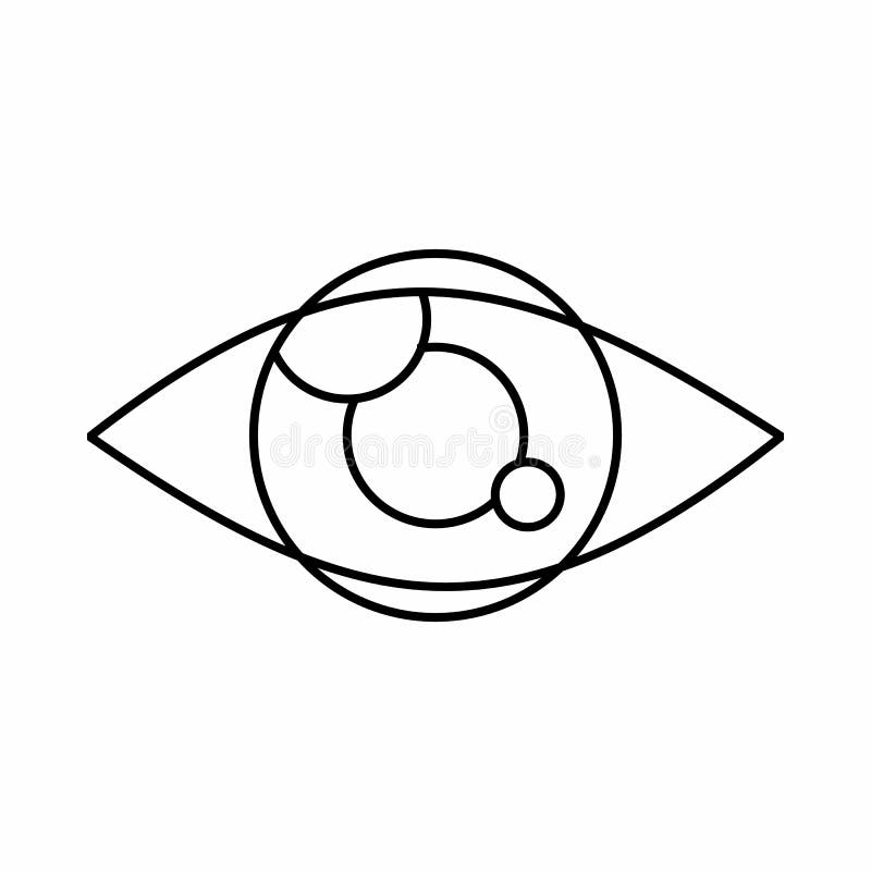 Cheminement de l'icône d'oeil, style d'ensemble illustration stock Cheminement de l'icône d'oeil, style d'ensemble illustration stock
