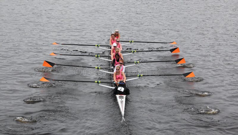 BOSTON - OCTOBER 23: Princeton University races in the Head of Charles Regatta, Williams College won with a time of 14:17 on October 23, 2011 in Boston, MA. BOSTON - OCTOBER 23: Princeton University races in the Head of Charles Regatta, Williams College won with a time of 14:17 on October 23, 2011 in Boston, MA.