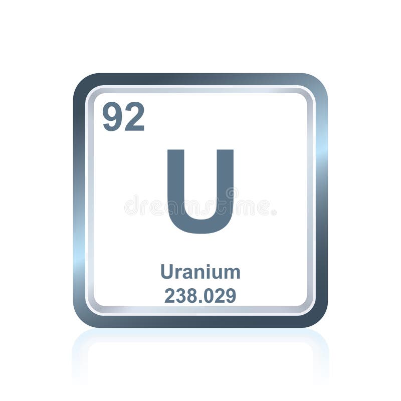Chemisch elementenuranium van de Periodieke Lijst stock illustratie Chemisch elementenuranium van de Periodieke Lijst stock illustratie