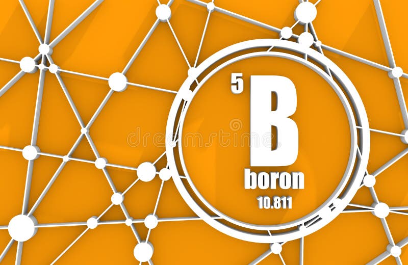 Chemisches Element Des Bors Stock Abbildung Illustration von plan