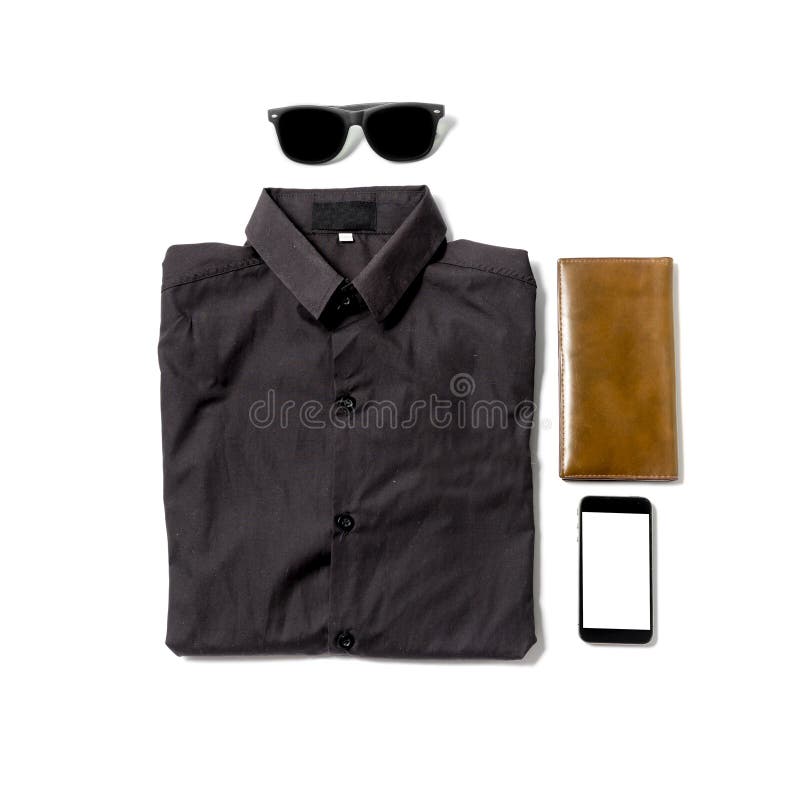 Chemise et lunettes de soleil noires image stock Chemise et lunettes de soleil noires image stock