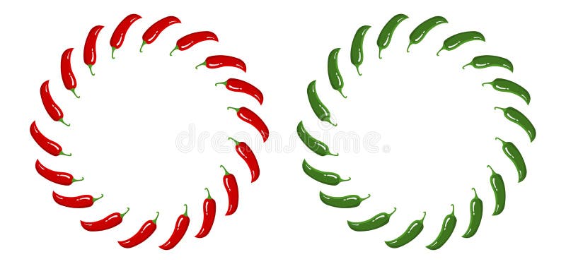 Chemise rouge et verte de poivre au Chili Légumes frais isolés sur fond blanc Cercle Frame du poivre pour le marché, recette illustration de vecteur Chemise rouge et verte de poivre au Chili Légumes frais isolés sur fond blanc Cercle Frame du poivre pour le marché, recette illustration de vecteur