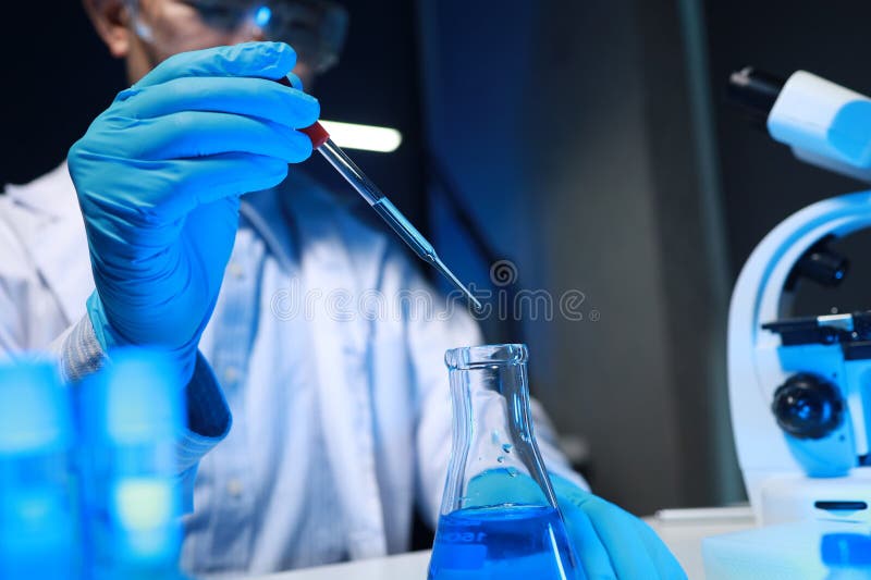 A Chemist is Testing a Newly Discovered Chemical Using a Variety of