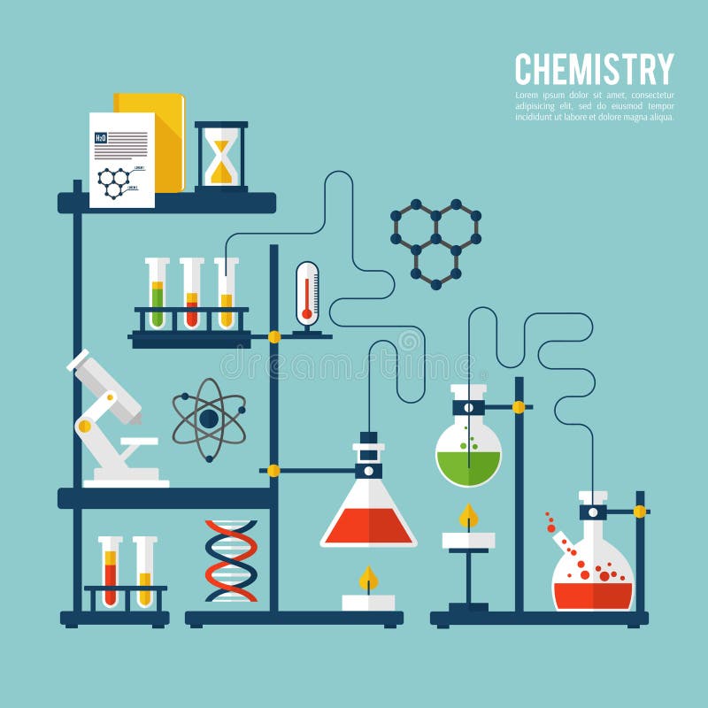 chemistry background template microscope atom dna structure vector illustration 48588114