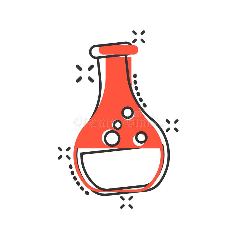 Chemistry Beakers Sign Icon in Comic Style. Flask Test Tube Vector Cartoon  Illustration on White Isolated Background Stock Vector - Illustration of  beakers, medicine: 151289503