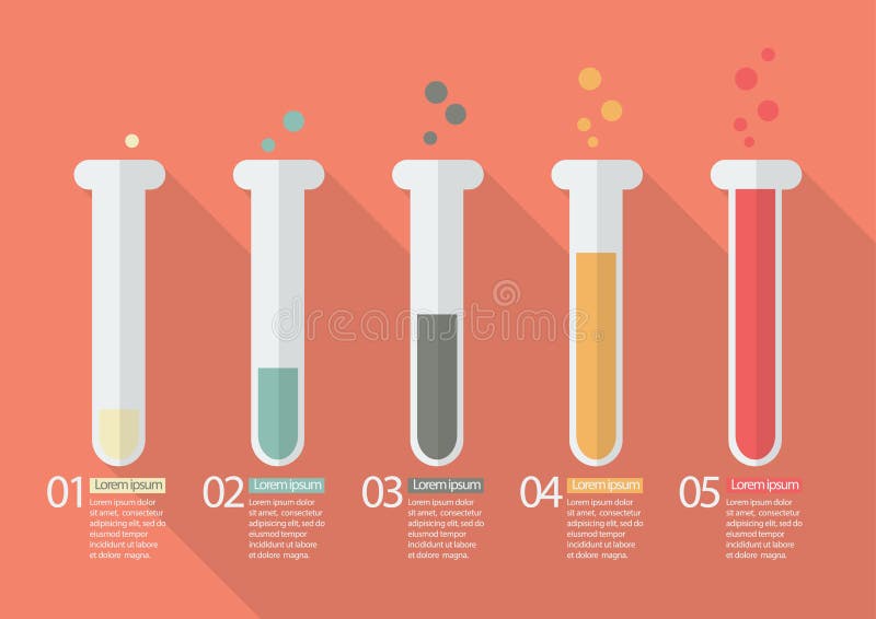 Chemistry Bulb Bar Graph Infographic