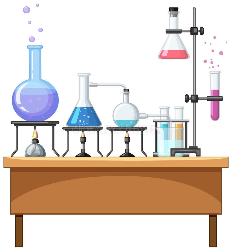 Chemistry element cartoon stock vector. Illustration of flask - 146854023