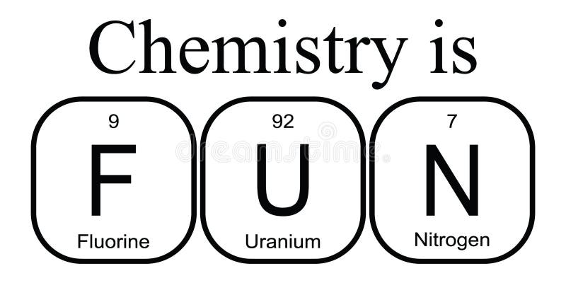 Chemistry is FUN stock vector. Illustration of elements - 231766150