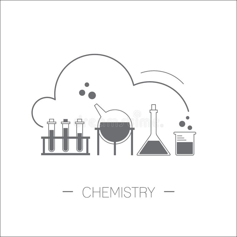 Chemistry Icon. Flat Design Minimalistic Vector Illustration Stock