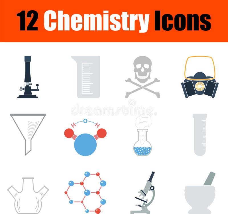 Chemistry Icon Set stock illustration