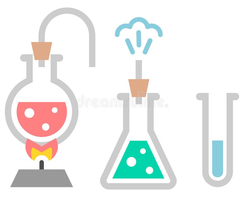 Chemistry icon. Test-tubes with liquid vector illustration