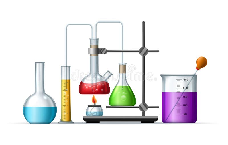 Chemistry lab reagents stock vector. Illustration of chemical - 200076989