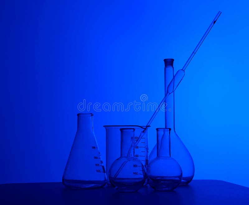 Chemistry Laboratory Equipment and Glass Tubes Stock Image Image of