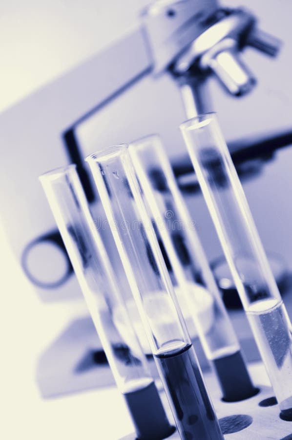 Chemistry Laboratory Equipment, Test Tubes Stock Image Image of