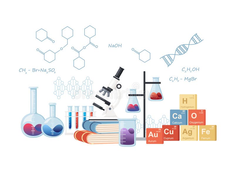 Chemistry Science Courses Online Education Concept or School Lesson