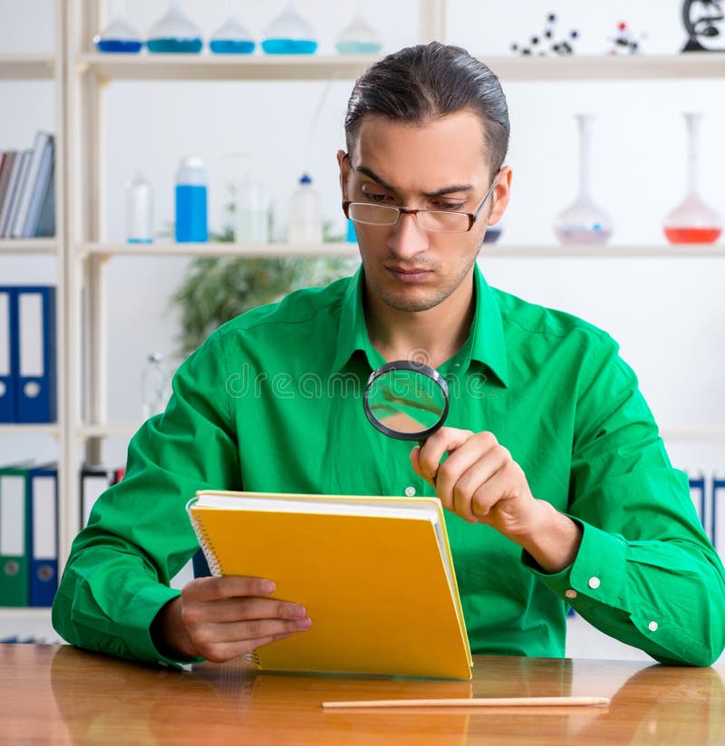 Chemistry Student Studying for Exams Stock Image Image of lecture