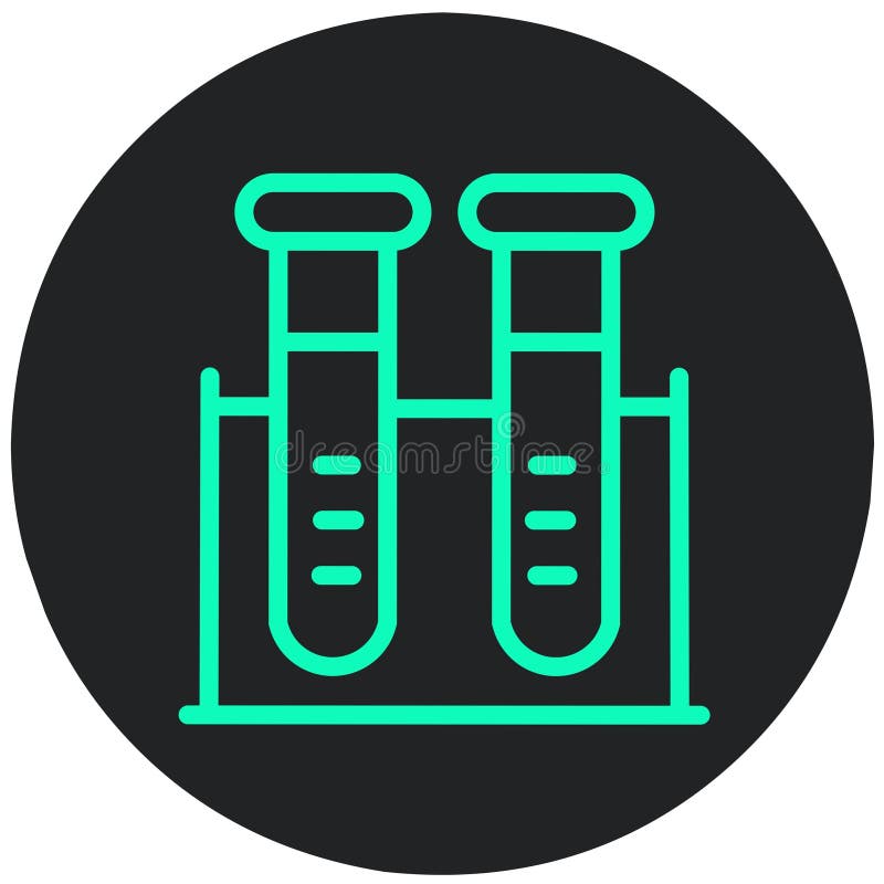 Chemistry vector icon with test tube royalty free illustration