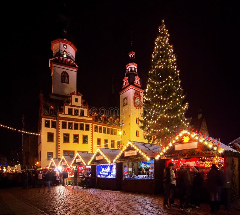 Chemnitz christmas market stock photo. Image of striezel 16110122
